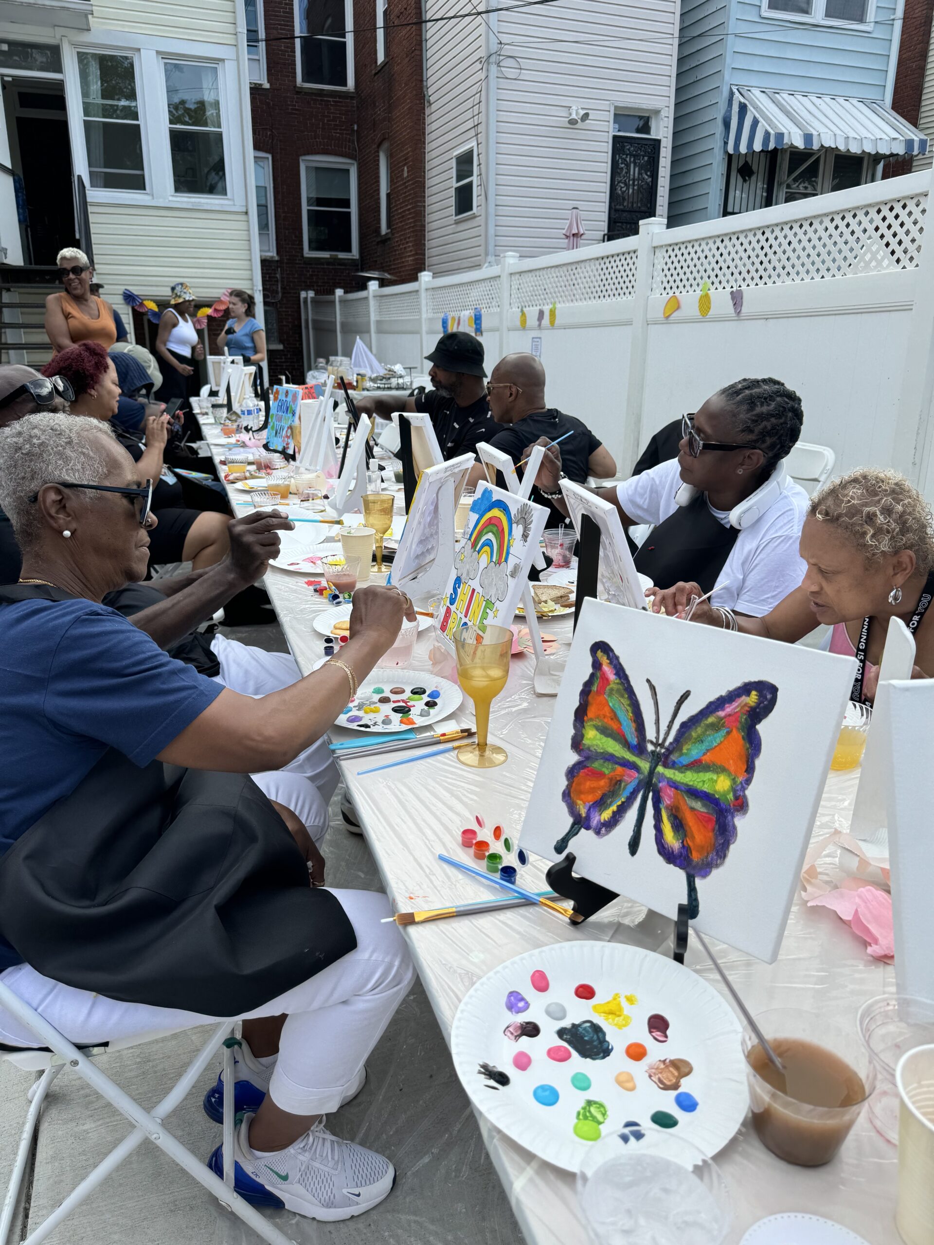 Sip N Paint activity shown for DC's community of returning citizens