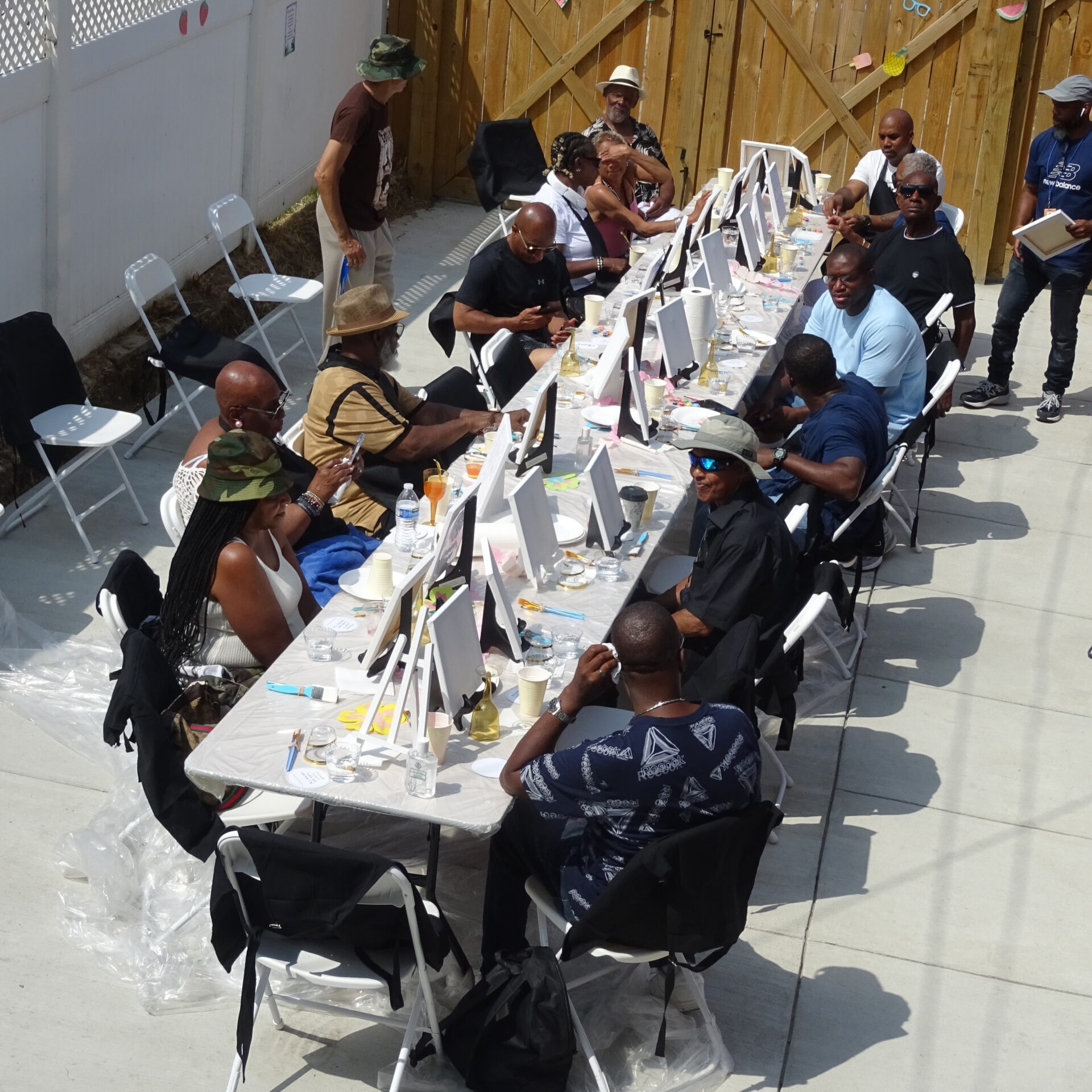 VSC hosting a Sip and Paint community activity for the DC returning citizen community