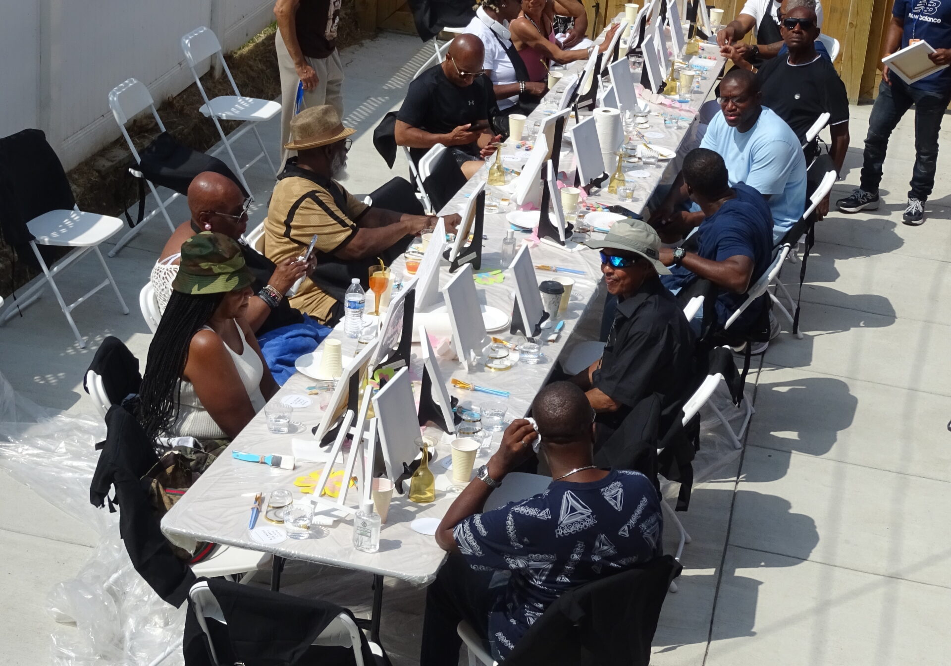 VSC hosting a Sip and Paint community activity for the DC returning citizen community